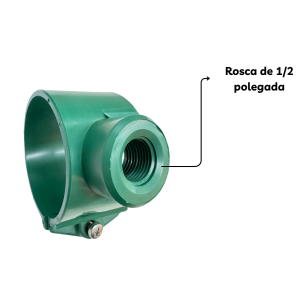 Abraçadeira 50mm Rosca de 1/2 Polegada Para Ordenhadeira