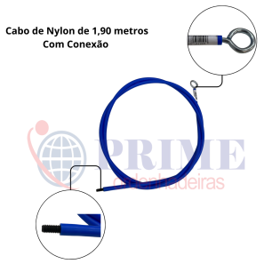 Cabo Nylon 2 metros para escova Cilíndrica