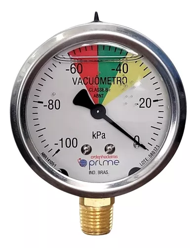 Vacuometro 100kpa Com Glicerina Rosca 1/4